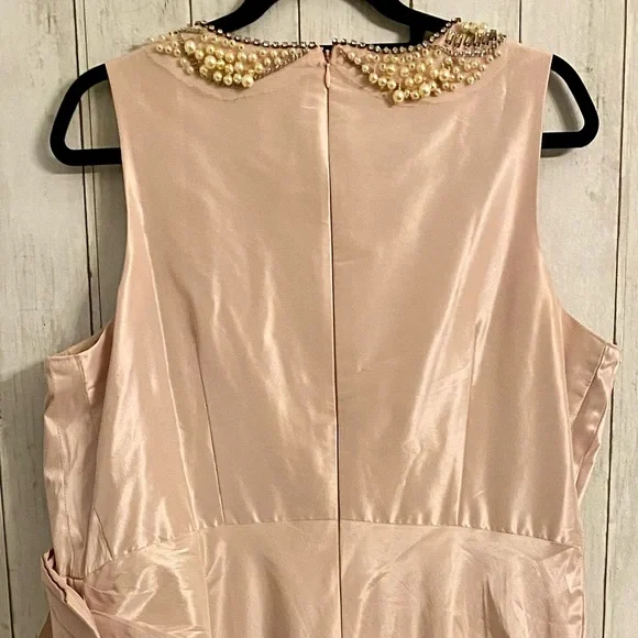 Terry Jon Sleeveless Side Drape Ruffle Gown - Picture 4 of 15